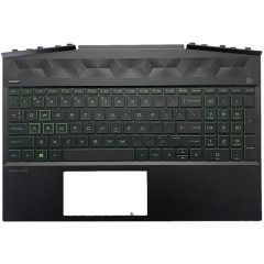 Replacement for HP Gaming Pavilion 15-DK 15-DK0126TX TPN-C141 Laptop Upper Case Palmrest Green Keyboard Assembly Part L57593-001 AP2K8000310