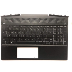 Upper Case Touchpad with Backlight Keyboard for HP Gaming Pavilion 15-DK 15-DK0126TX TPN-C141, Compatible with Part Number L57594-001 Whiter