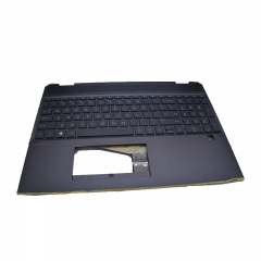 Used Laptop Palmrest With US Layout Keyboard For HP 15-DF series brown color