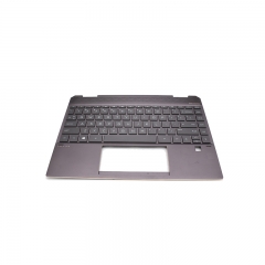Used Palmrest Topcase With US Backlight Keyboard For HP 13-AP Series Brown Color