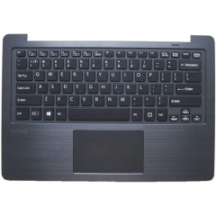 Used Palmrest with keyboard with Touchpad For Sony SVF13N SVF13N13CXB Black color