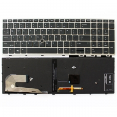 Laptop Keyboard With Backlit With Point Stick With Frame US For HP ZBook 15u G5 ZBook 15u G6 L17971-001
