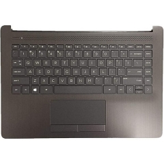 Replacement for HP 14-cm 14T-cm 14Z-cm 14-CK 14-ck 14-cm 14-dg 14q-cs 14q-cy Laptop Upper Case Palmrest Keyboard Assembly Part L23241-001 L23491-001 6070B1306303 Top Cover Smoke Gray