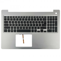 Used For Dell Inspiron 15 5570 5575 Palmrest Backlit Keyboard Silver 0MR2KH