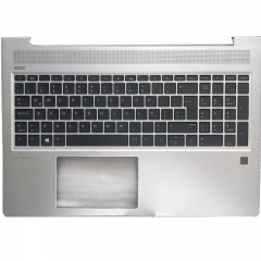 15.6 inch Palmrest Topcase With Backlight Backlit Keyboard Spanish SP Layout For HP 450 G7 Silver Color