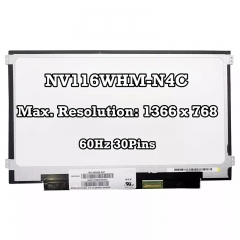 NV116WHM-N4C IPS matrix eDP HD 1366X768 LCD screen Only LCD Non-Touch 11.6