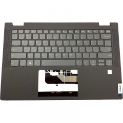 Replacement Laptop Upper Case Palmrest /Backlit Keyboard Assembly Part for Lenovo Flex 5-14IIL05 ARE05 ITL05 Gray Color