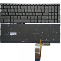 US Keyboard For Lenovo ThinkBook 15-IML IIL V340-15-IML YOGA C740-15 Gray backlit tel Label