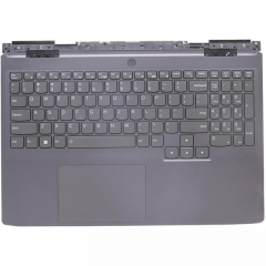 New Palmrest Keyboard Cover English US Upper Case With Backlit 5CB1L49781 For Lenovo LOQ 15APH8 15IRH8 82XV 82XT Gray Color
