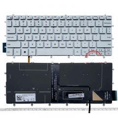 US Layout Backlight Keyboard For Dell XPS 13 13-9370 9375 9360 9317 9380 9305 7390 P82G White Color
