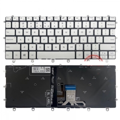 US Layout Backlight Keyboard For Dell XPS 13 9365 P71G P71G001 White Color