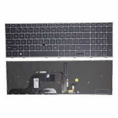 US Backlit Backlight Keyboard For ZBook Fury 15 G7 G8 Silver Color