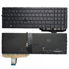 RU Palmrest Upper Case With Backlight Backlit Keyboard For HP EliteBook750 755 850 855 G7 G8 Black Color