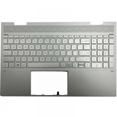 Replacement Laptop Upper Case Palmrest Backlit Keyboard Assembly Part for HP Envy X360 15T-ED100 15-ed 15T-ED000 15M-ED0013DX L93227-001 Sliver(DSC )